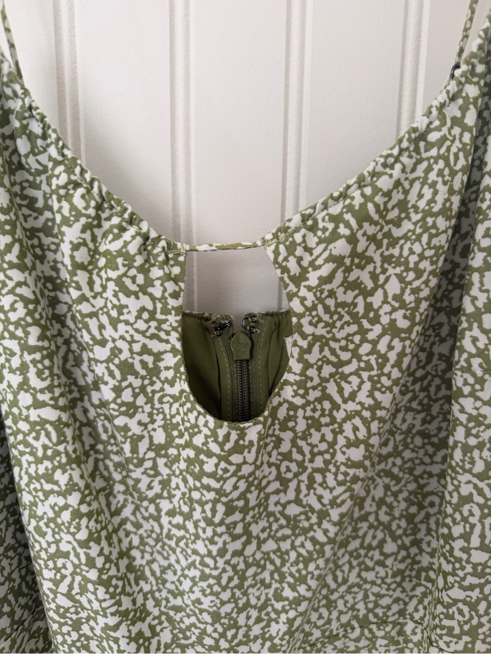 Green Midi Dress with Spaghetti Straps - Picture 2 of 3